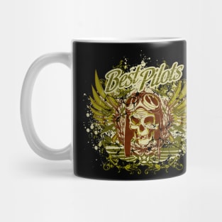 Skull Pilot with Wings Mug